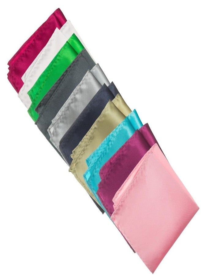 VBHHY Pocket Squares for Men 10 Pack Mens Pocket Squares handkerchiefs Set Assorted Colors - Image 5